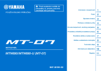 Yamaha MT-07 - Uzivatelska prirucka 2022-SK 